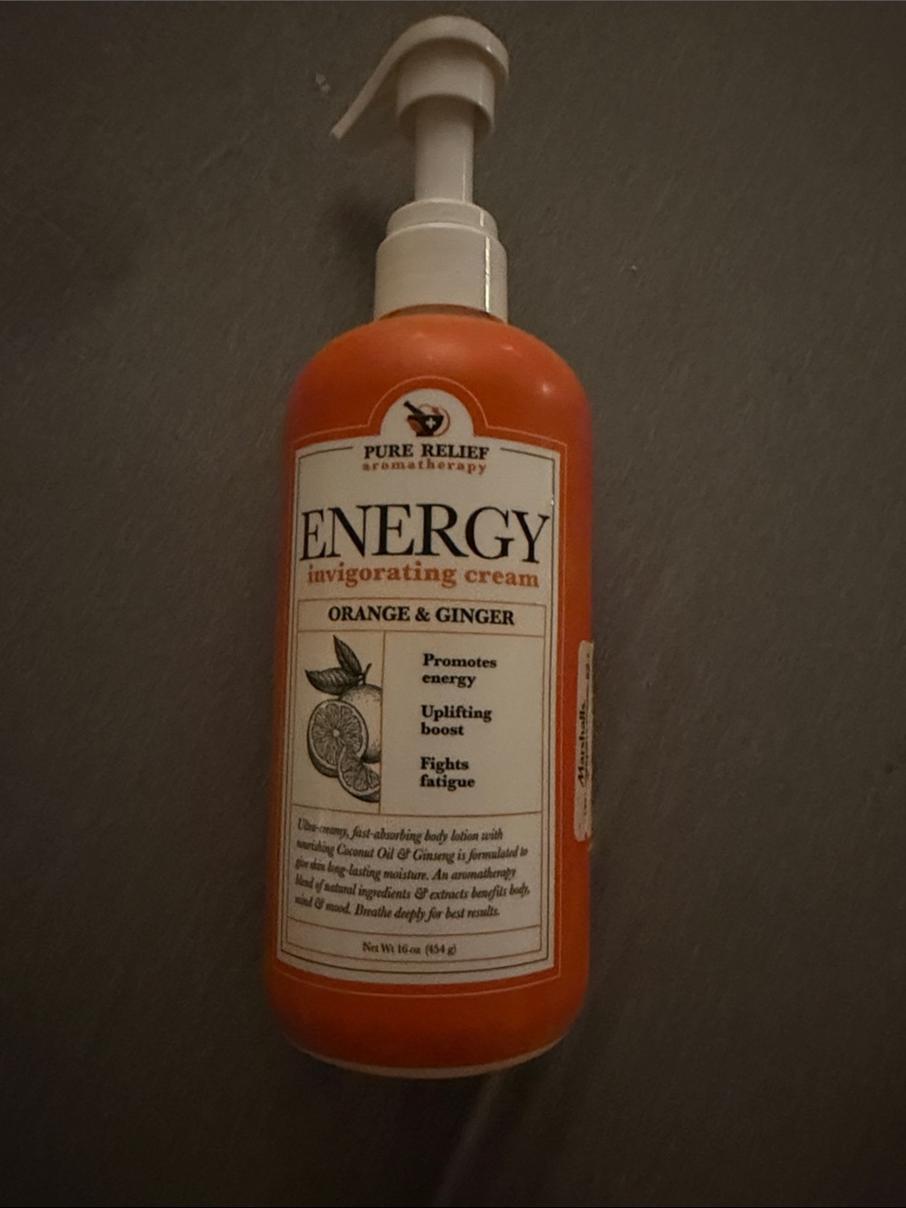 Energy Invigorating Cream - Orange & Ginger (Orange)